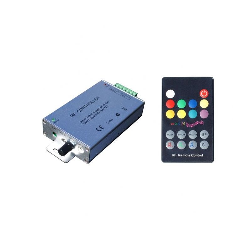 Kontroler za LED traku RGB 3x 4A  s RF daljinskim i audio funkcijom X-LIGHT Cijena